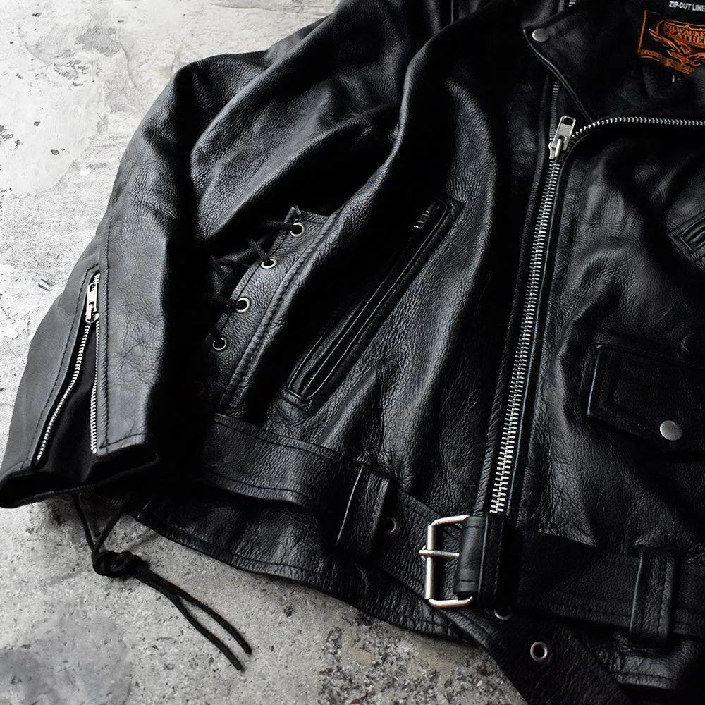 90's～ big size！ Milwaukee Leather レザー ライダースジャケット ミントコンディション 231119H