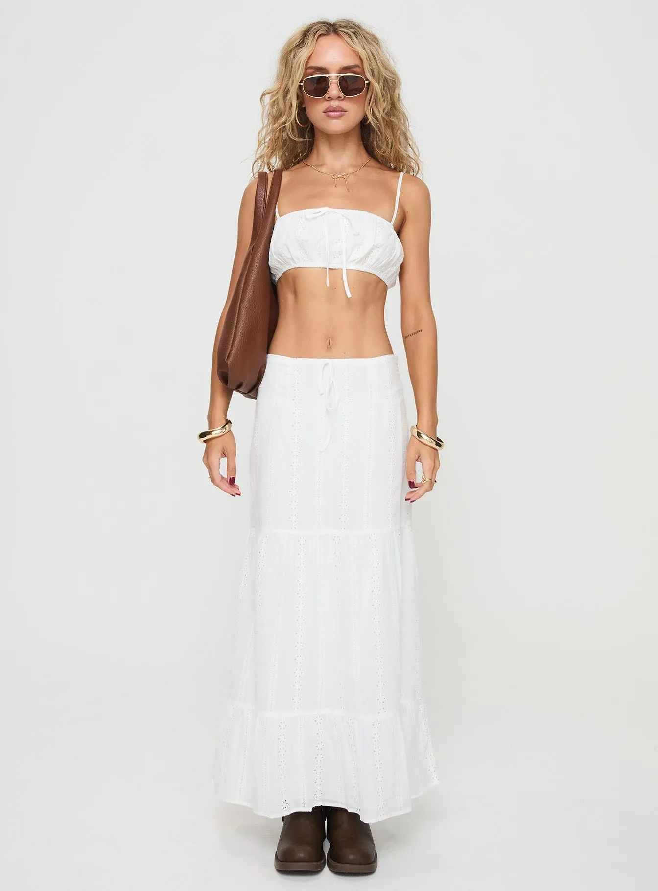 Arla Broderie Maxi Set White