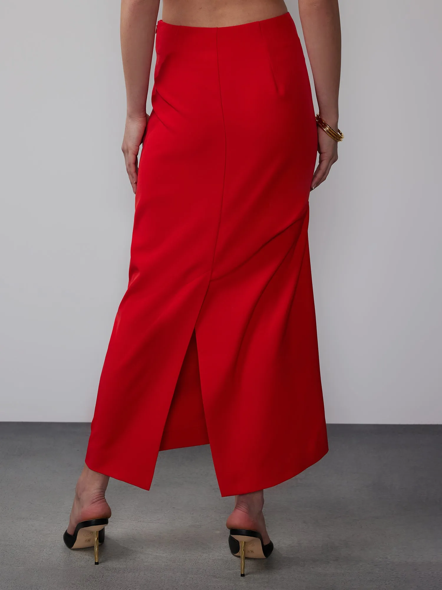 Asymmetrical Tech Twill Skirt