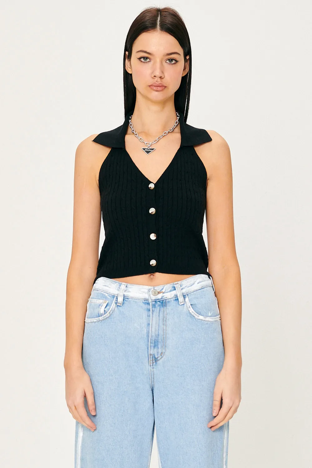 Avery Knitted Halter Neck Top