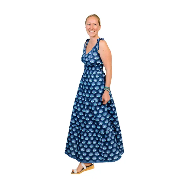 Beaufort Tie Top Maxi in Eye Print
