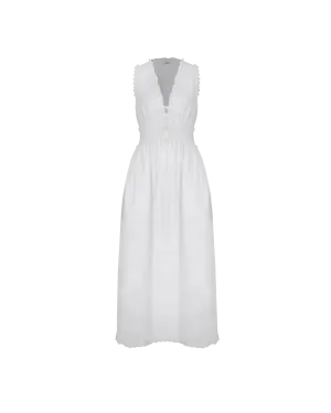 BENNY TIE DRESS WHITE
