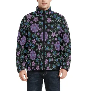 Berry Picking Men's Stand Collar Padded Jacket