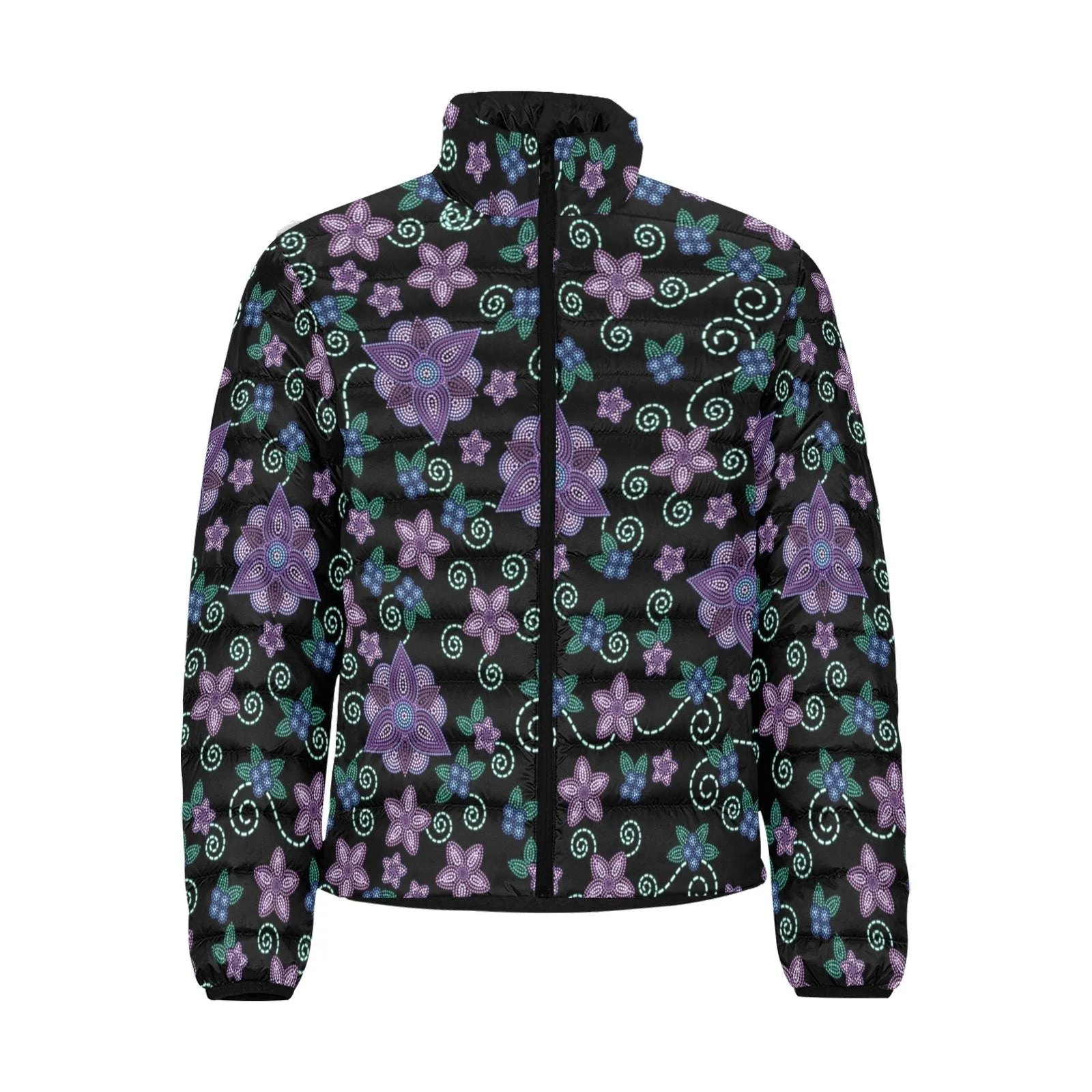Berry Picking Men's Stand Collar Padded Jacket