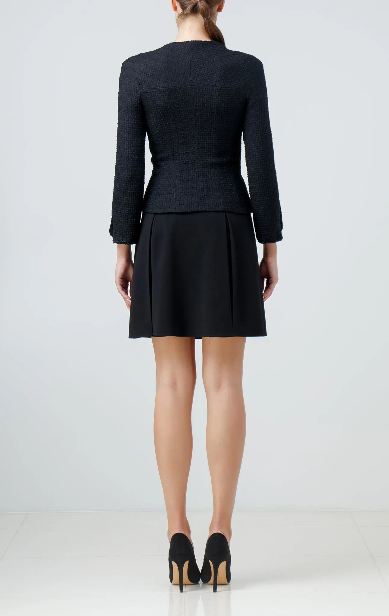Black crepe skirt