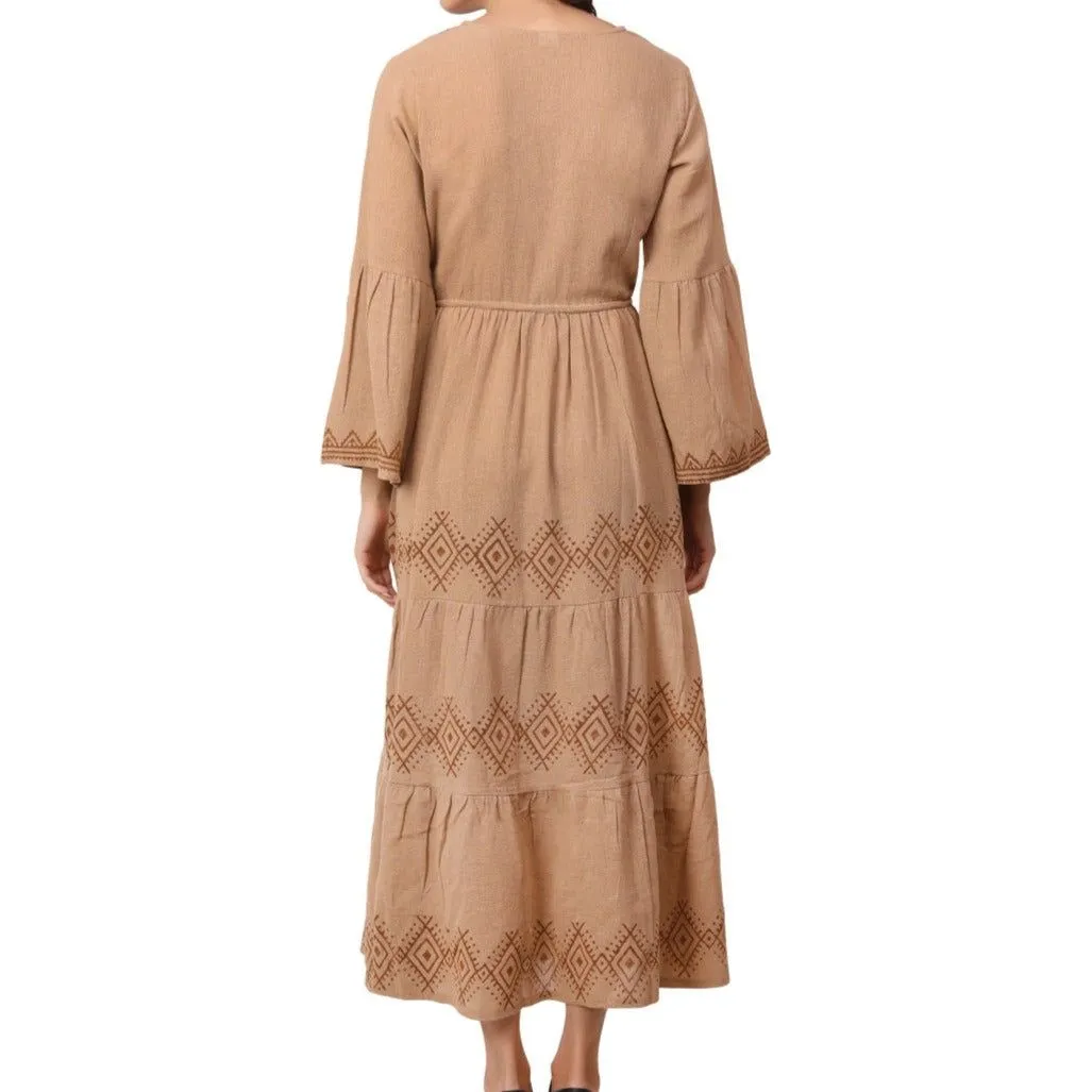 Block Printed Maxi Dress