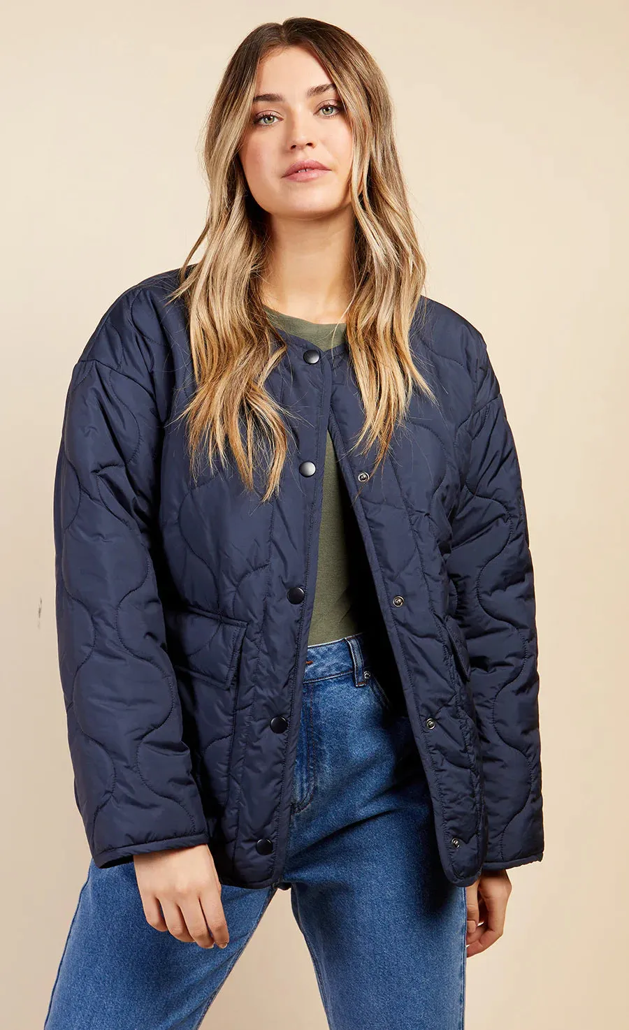 BREDA QUILTED JACKET (NAVY)