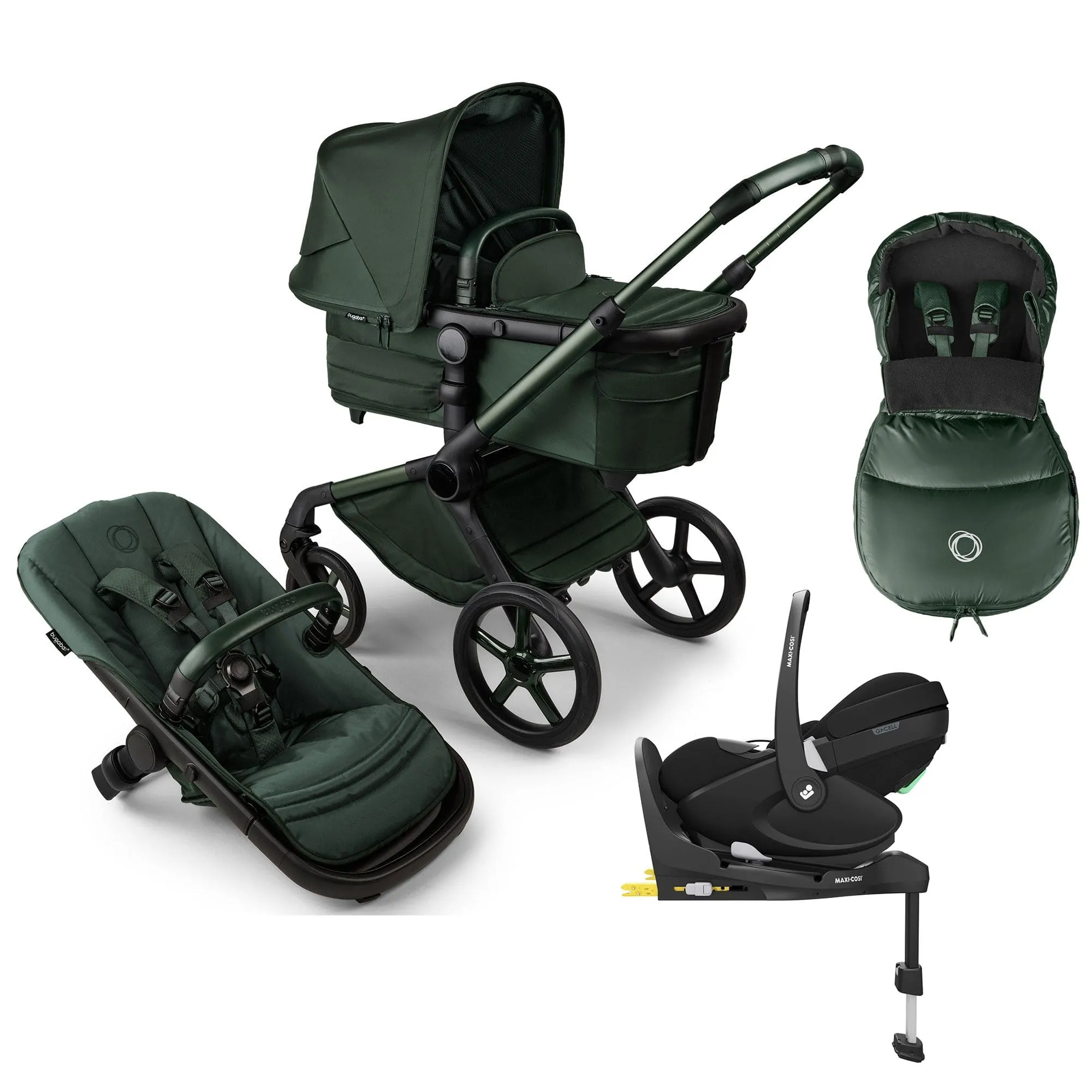 Bugaboo Fox 5 Noir Maxi-Cosi Luxury Bundle in Midnight Green