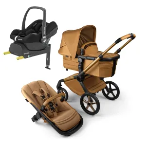 Bugaboo Fox 5 Noir Maxi-Cosi Travel System in Amber Glow