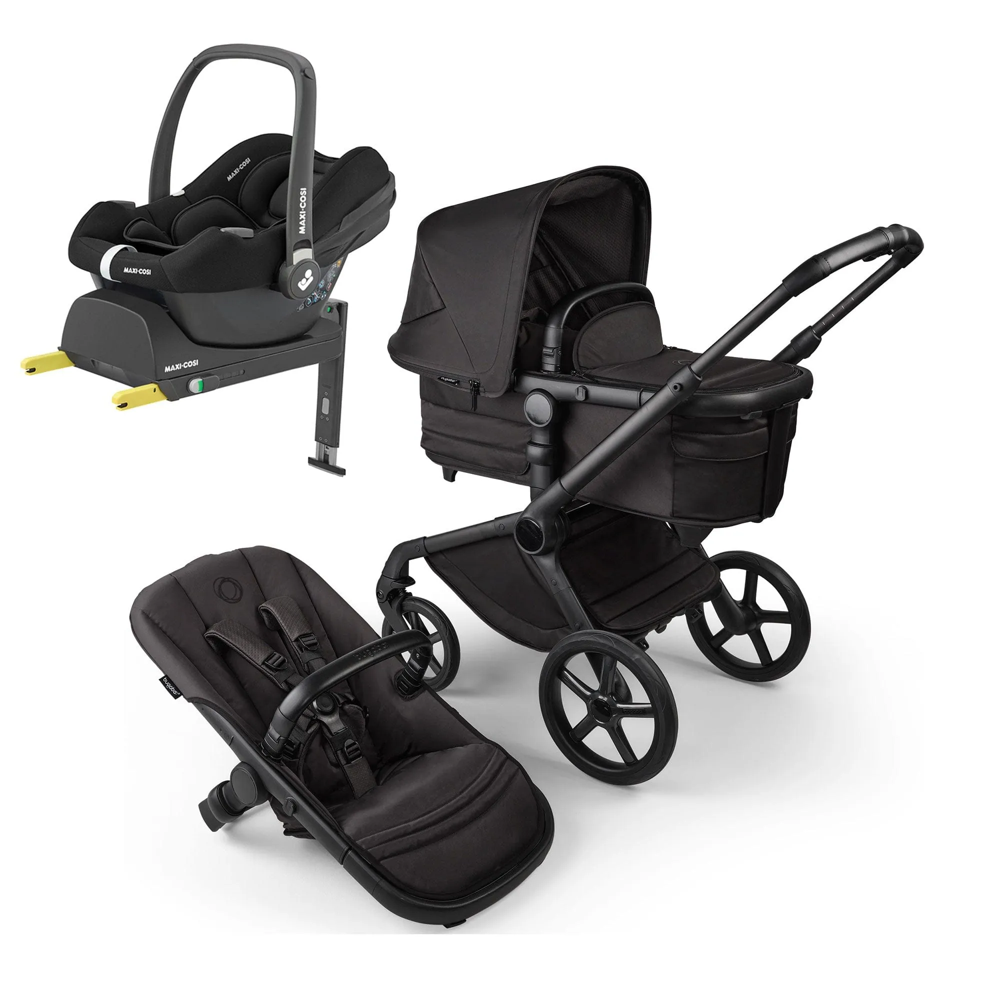 Bugaboo Fox 5 Noir Maxi-Cosi Travel System in Black Moonlight