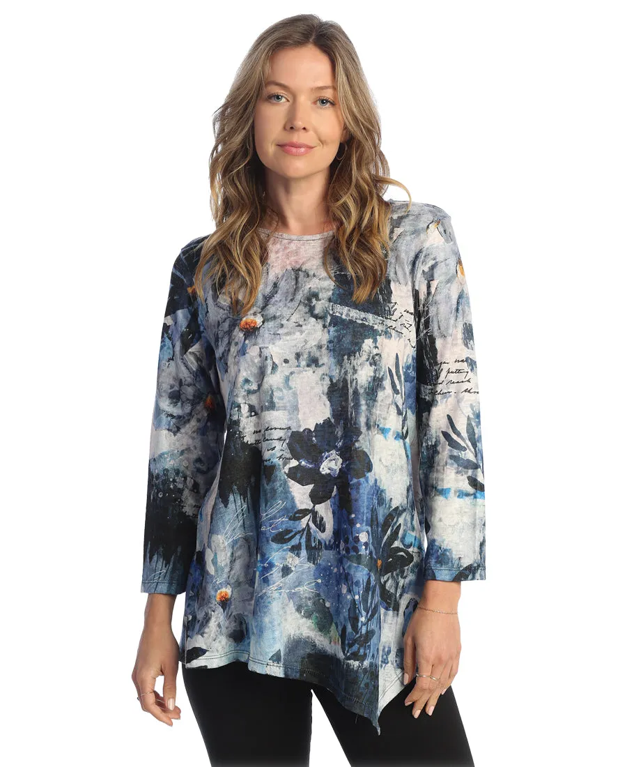 Carolina Light Knit Tunic with Asymmetric Hem