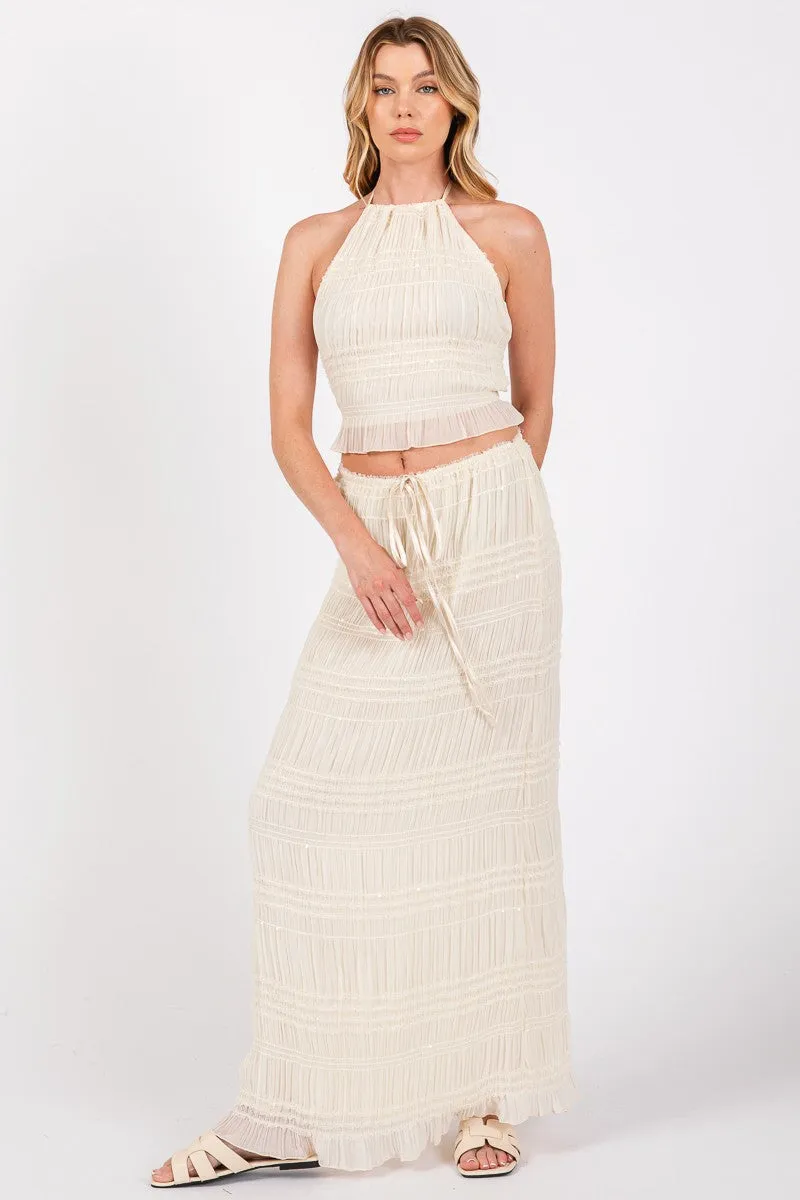 CHANTELLI CHIFFON MAXI SKIRT