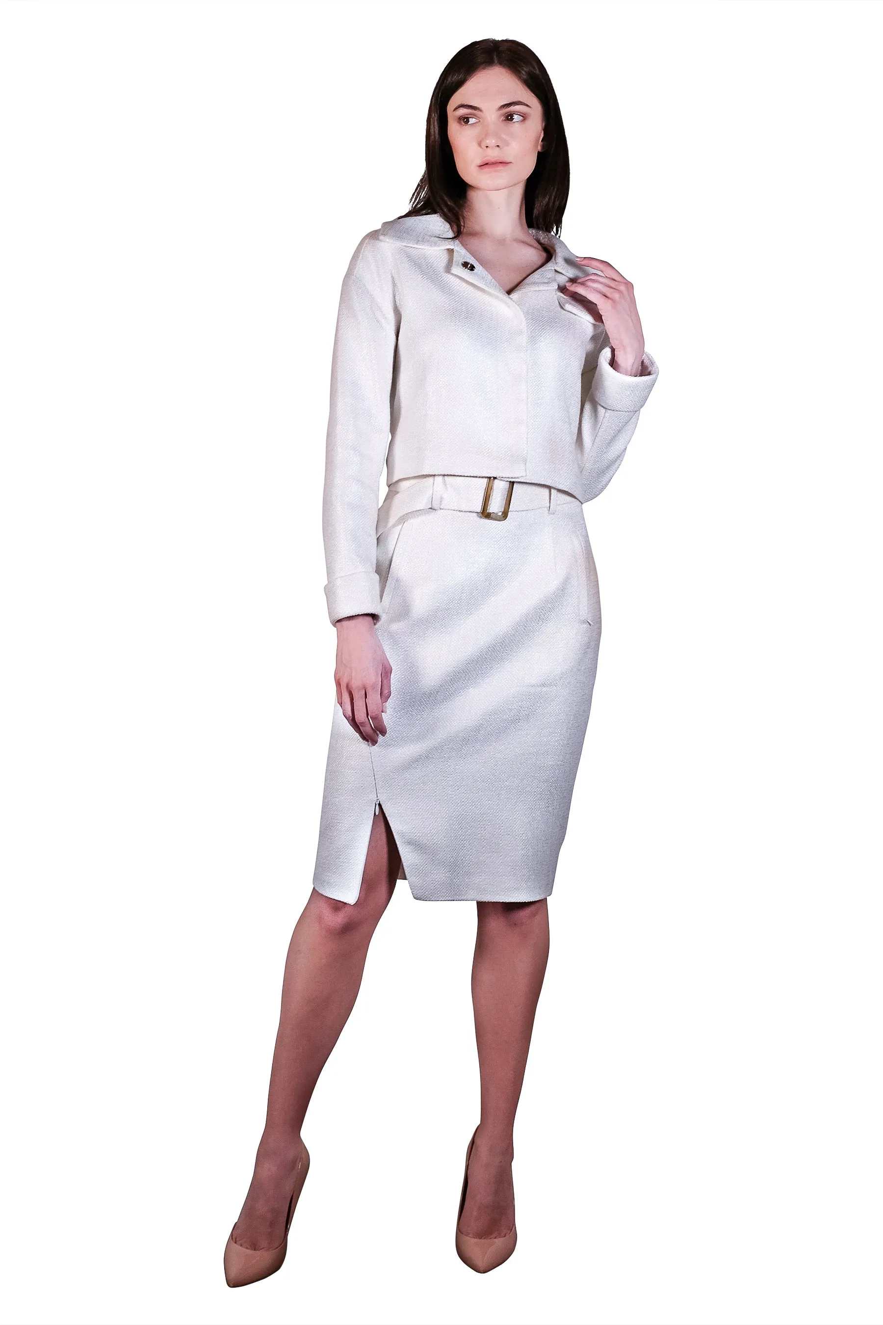 Chela Luxe Waxy Linen Jacket