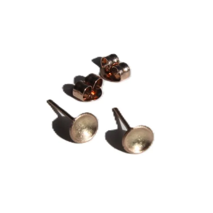Cup Earrings 9ct Rose Gold
