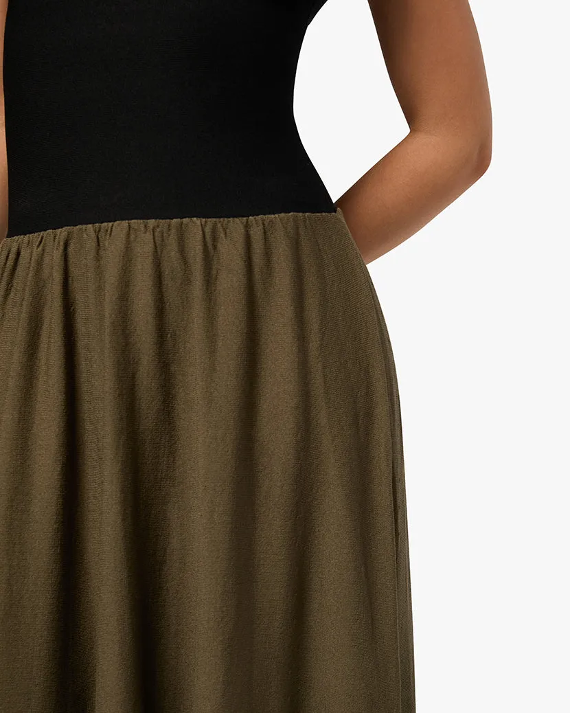 Deep V Corset Maxi Dress