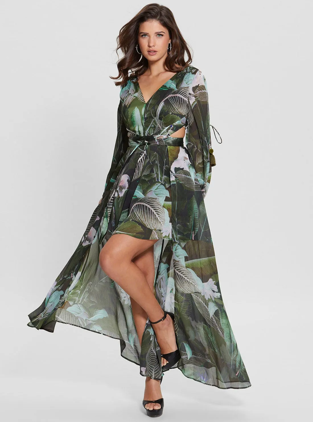 Eco Moonlit Tropic Garden Farrah Maxi Dress