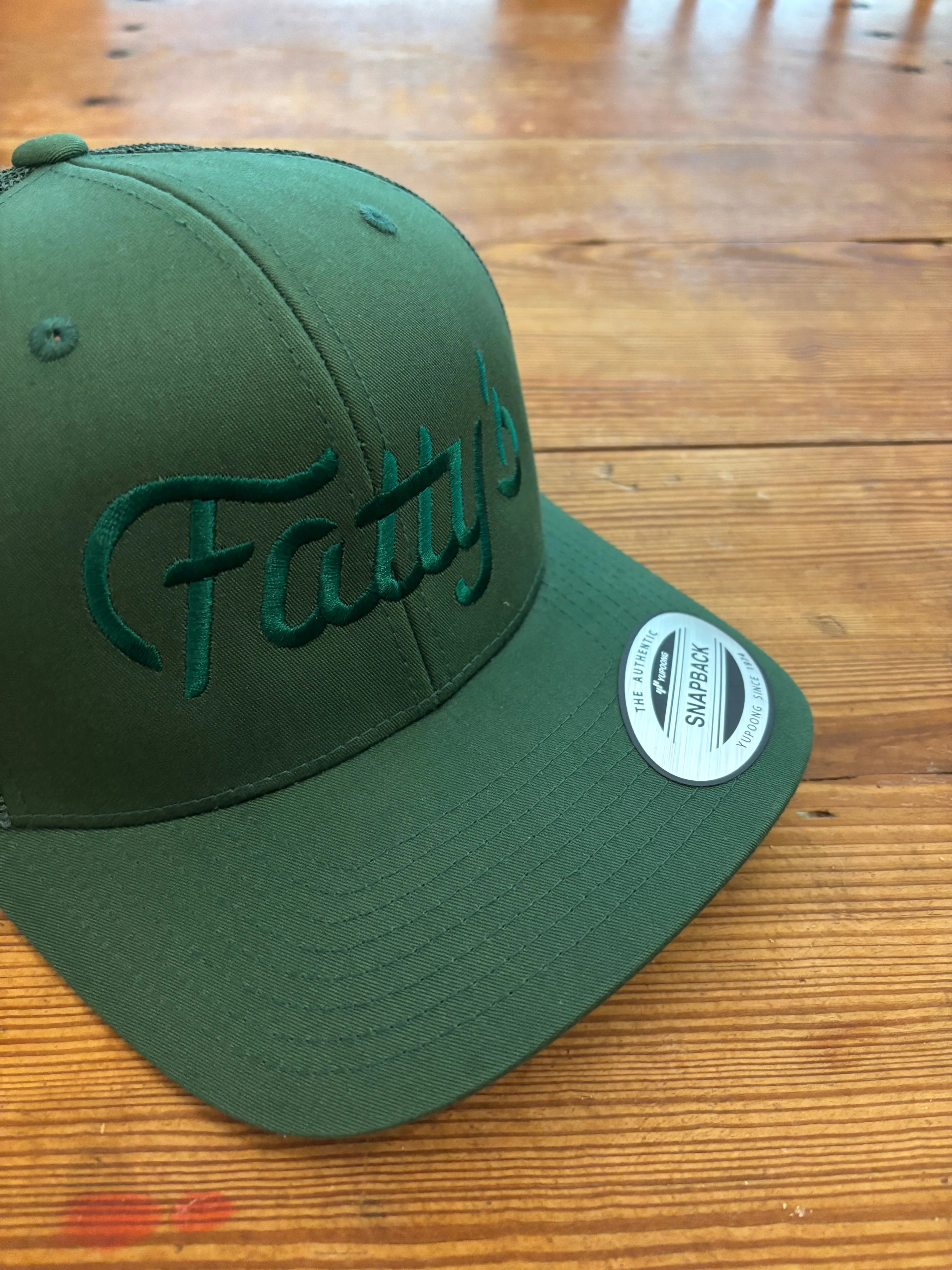 Embroidered Green on Green Trucker Hat