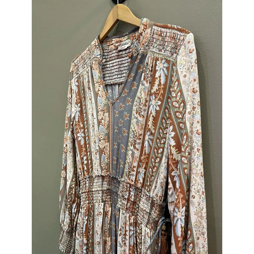 Faherty Smocked Prairie Dress - Size Small