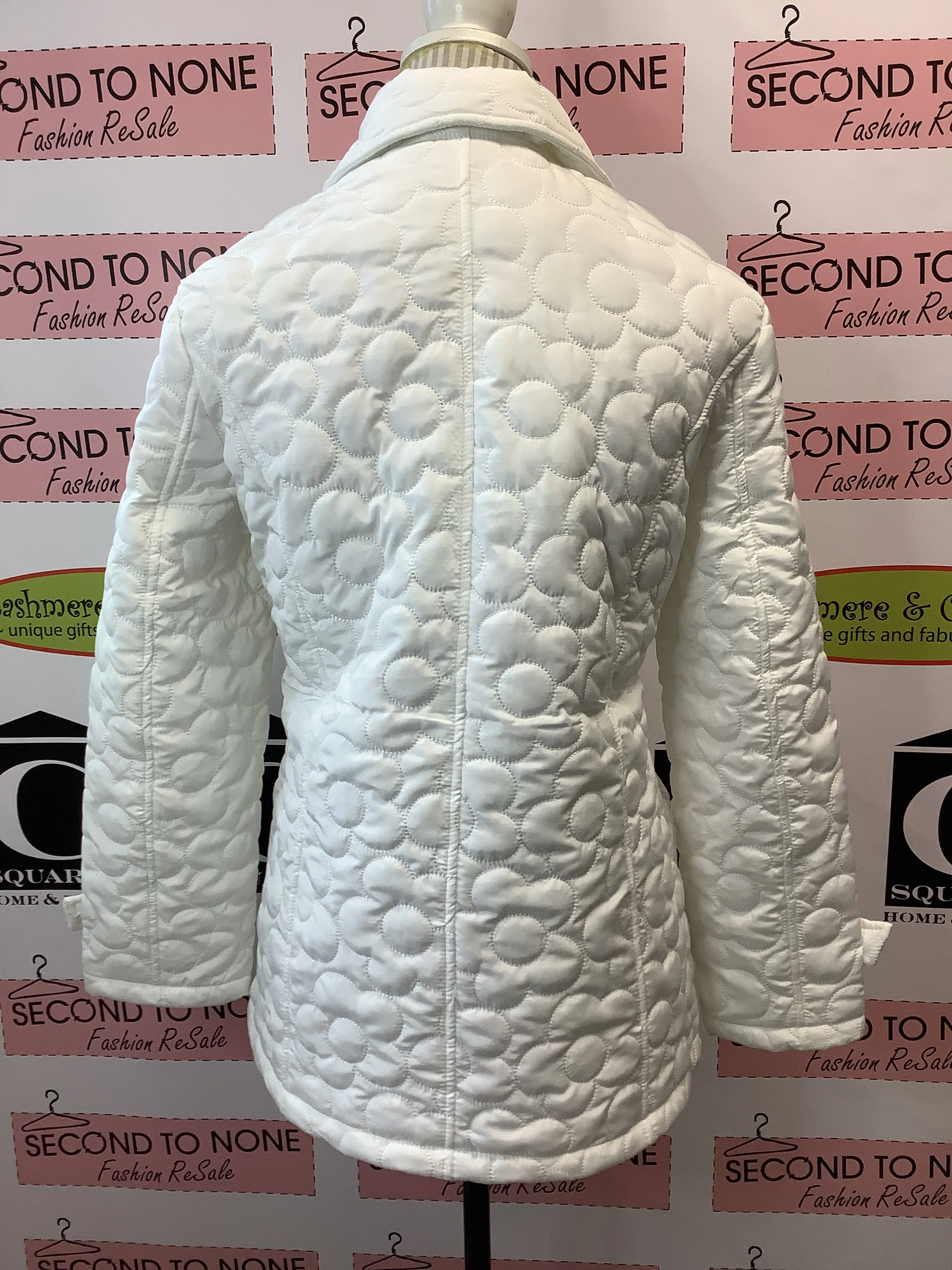 Floral Quilted Spring Jacket (Only 1 XL White Left!)