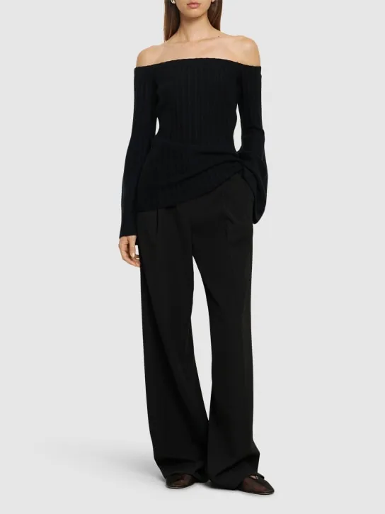 Gabriela Hearst   Nelson wool &amp; cashmere rib knit top 