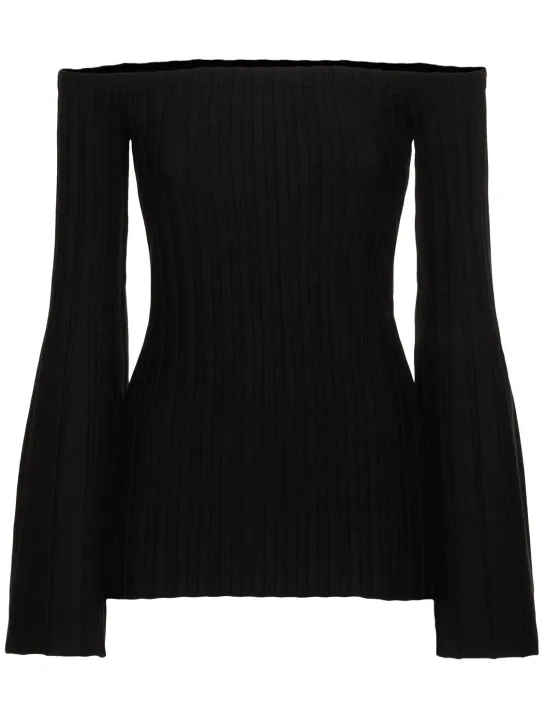 Gabriela Hearst   Nelson wool &amp; cashmere rib knit top 