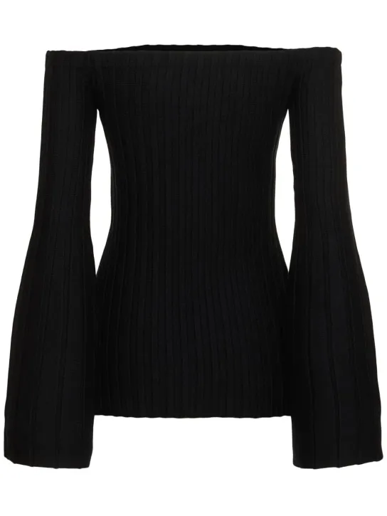 Gabriela Hearst   Nelson wool &amp; cashmere rib knit top 