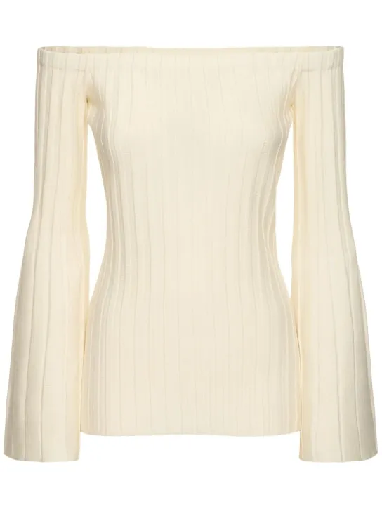Gabriela Hearst   Nelson wool &amp; cashmere rib knit top 