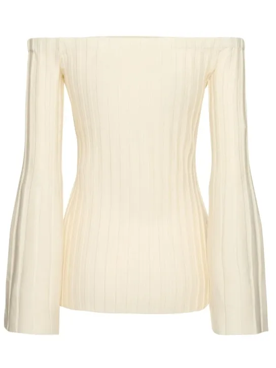 Gabriela Hearst   Nelson wool &amp; cashmere rib knit top 