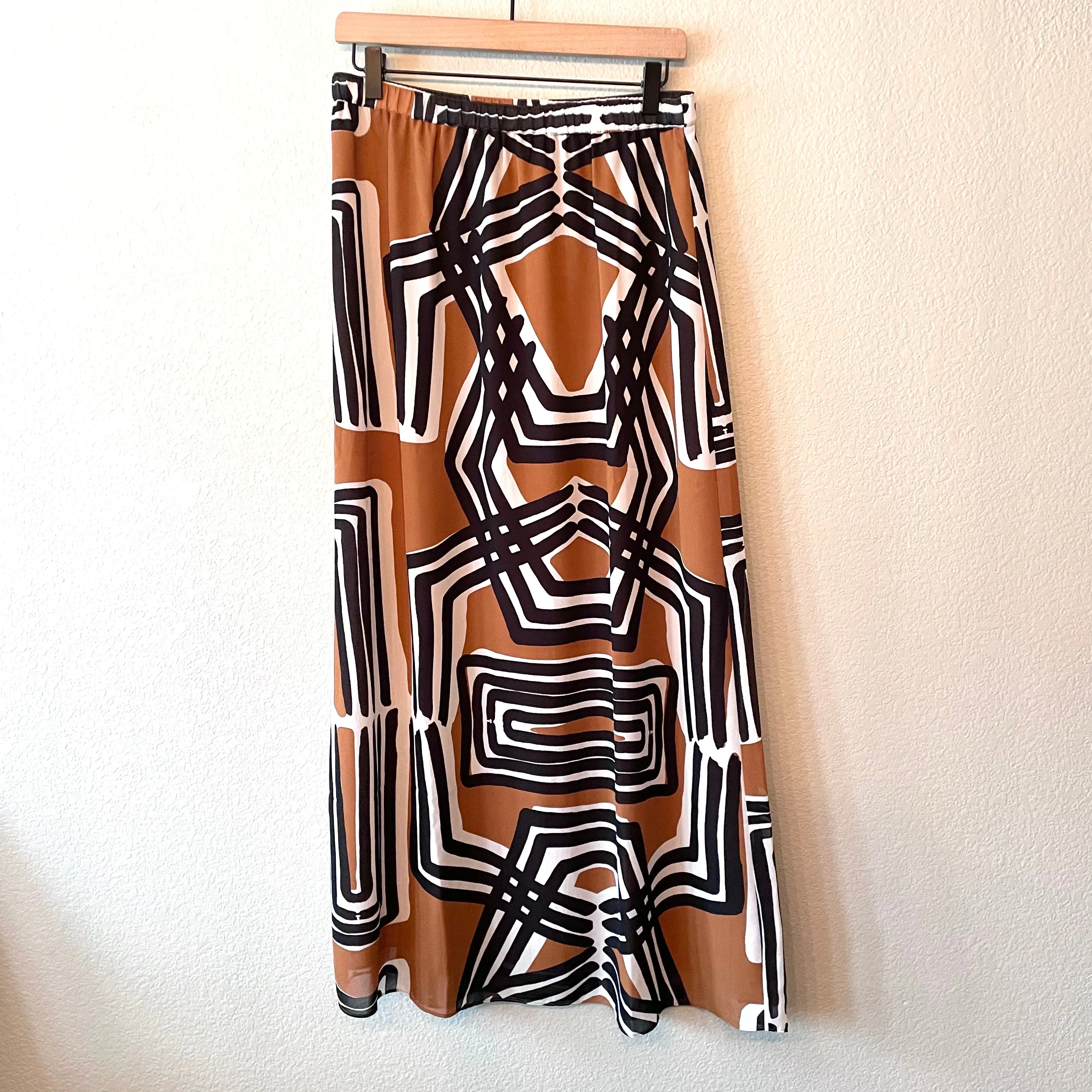 Geometric Print Maxi Skirt