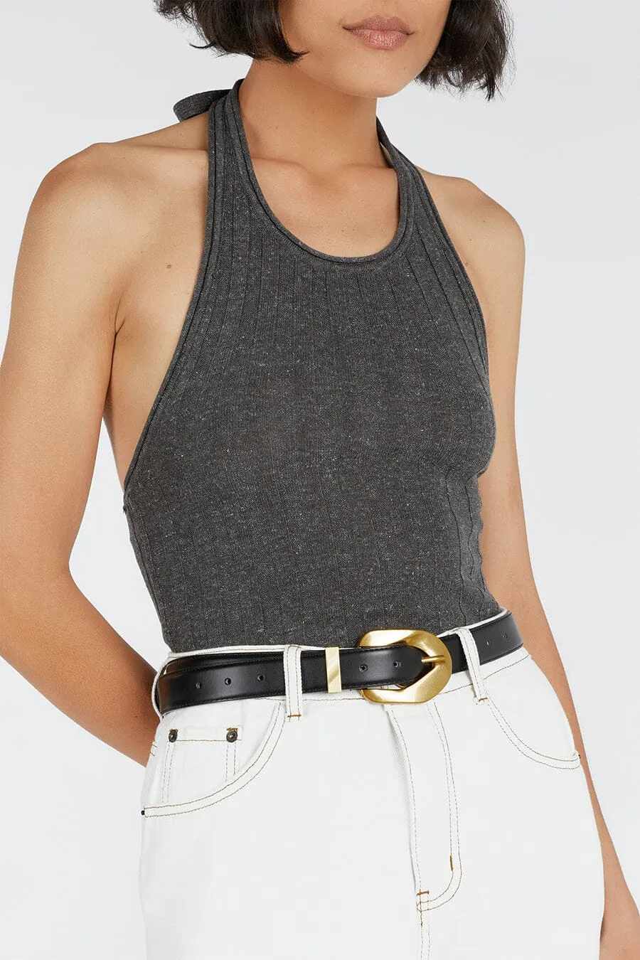 GOLDIE SLATE MARLE HALTER TOP