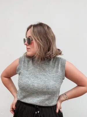 Grey Knit Top