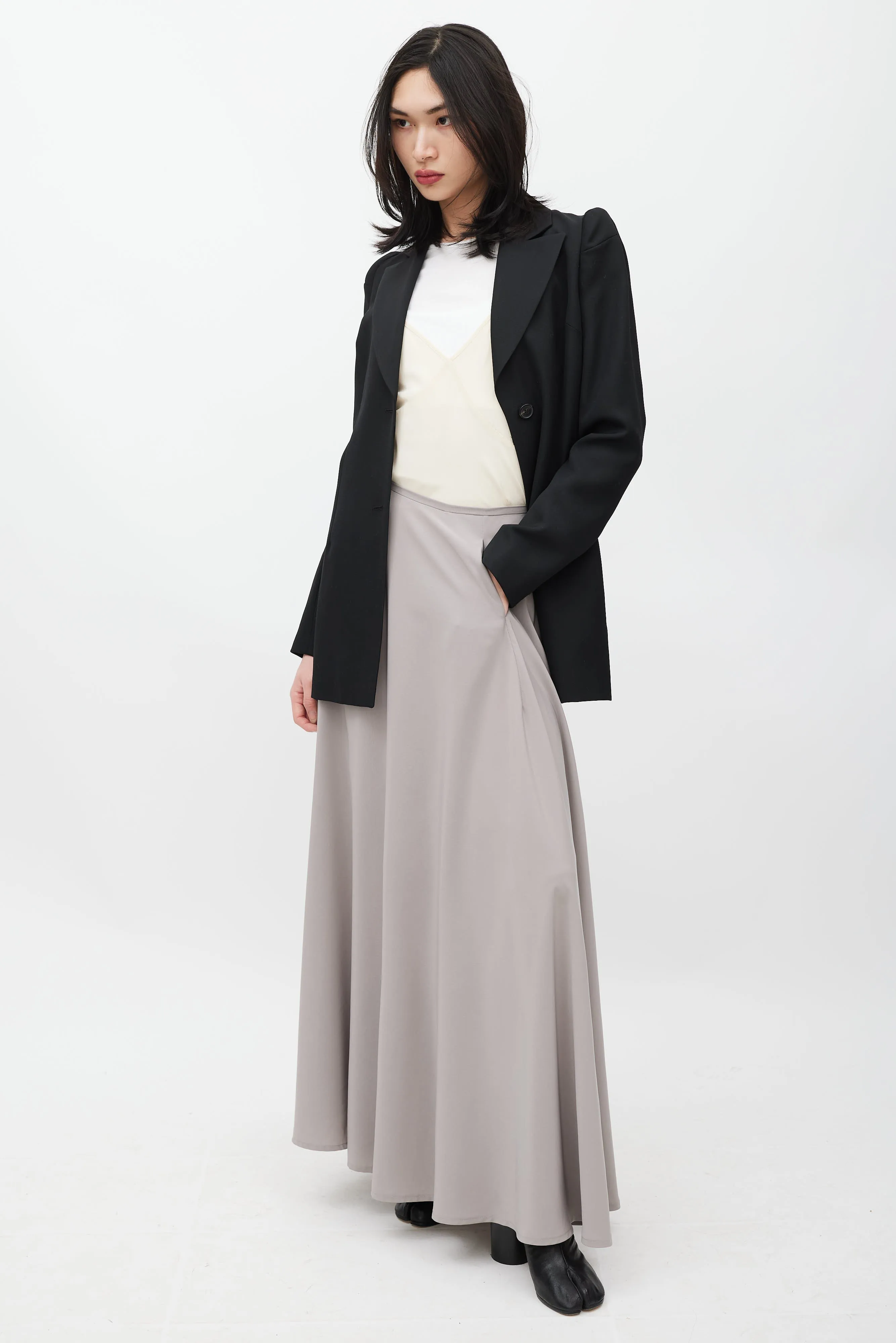 Grey Maxi Skirt