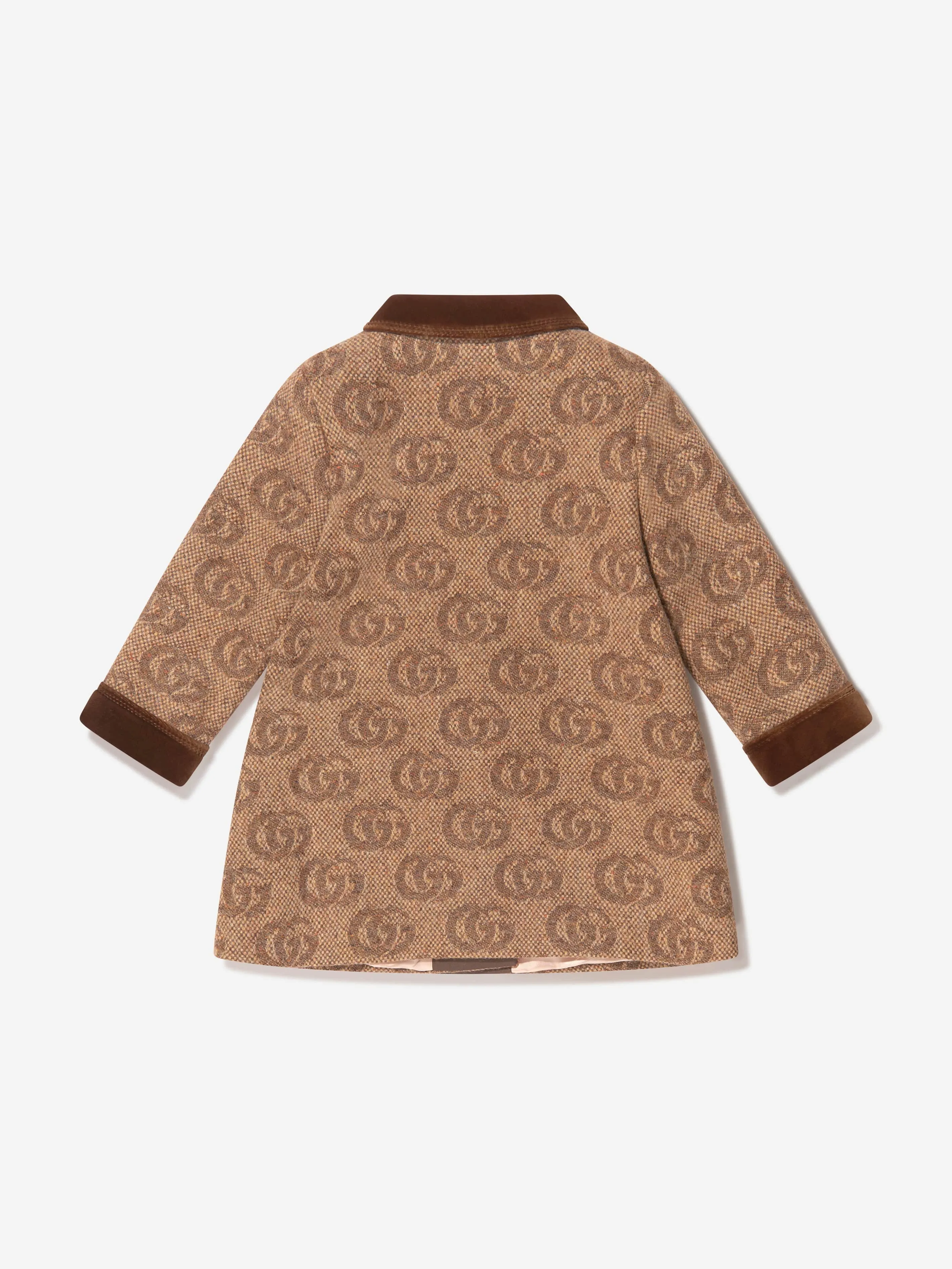 Gucci Baby Girls Wool Double GG Coat