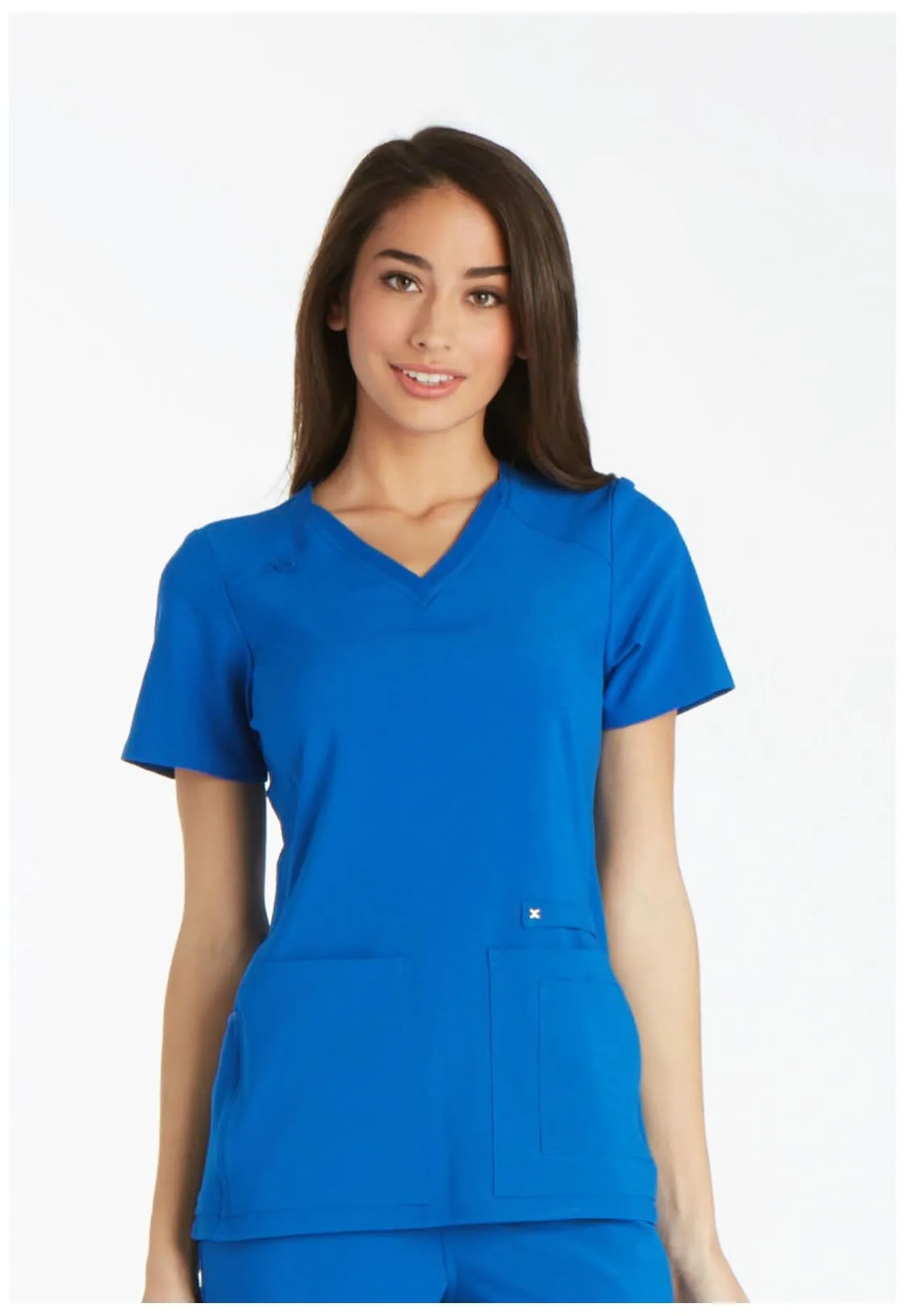 iflex V-Neck Knit Panel Top CK605