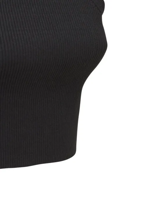 Jacquemus   La Maille Ascu linen knit rib crop top 