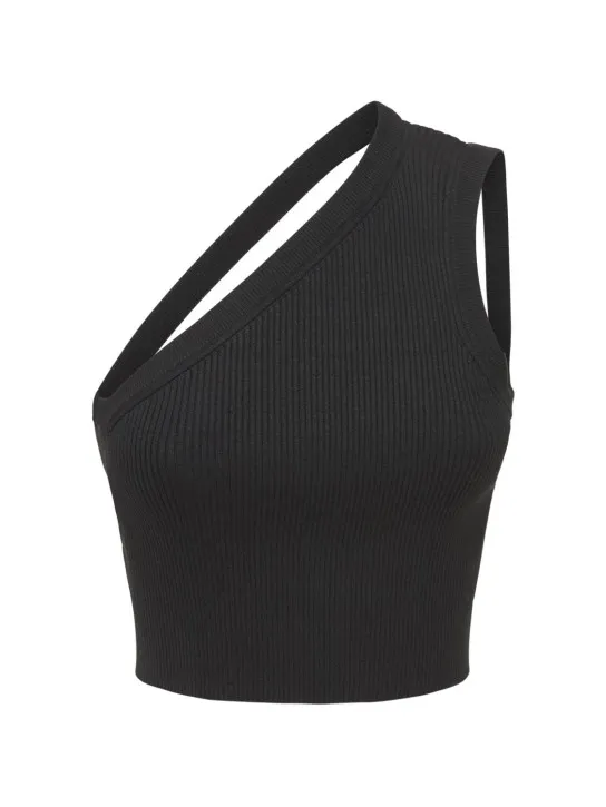 Jacquemus   La Maille Ascu linen knit rib crop top 