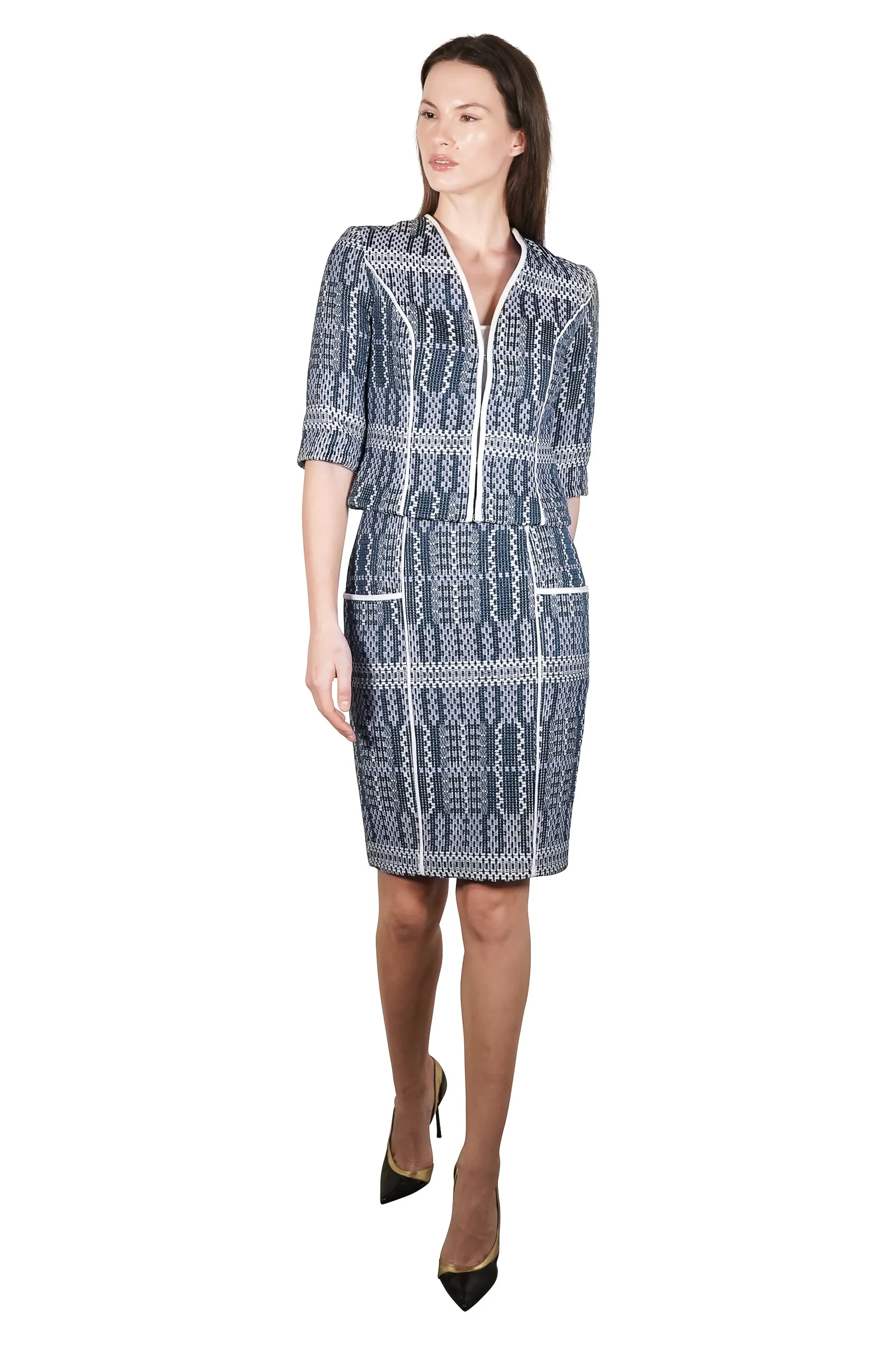 Kannas Couture Lined Tweed Jacket and Skirt Set (Limited Edition)