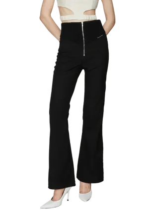 Knit Patchwork Pants