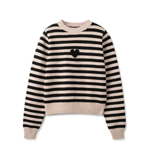 Knit Sweater In: Heart Beige