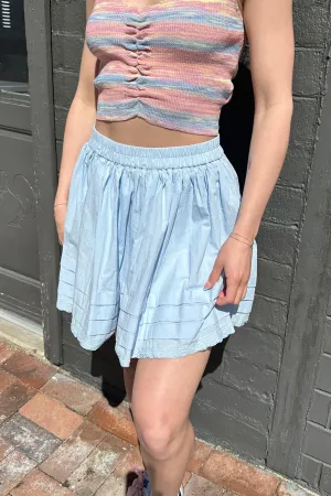 Lace Trim Tiered Skirt