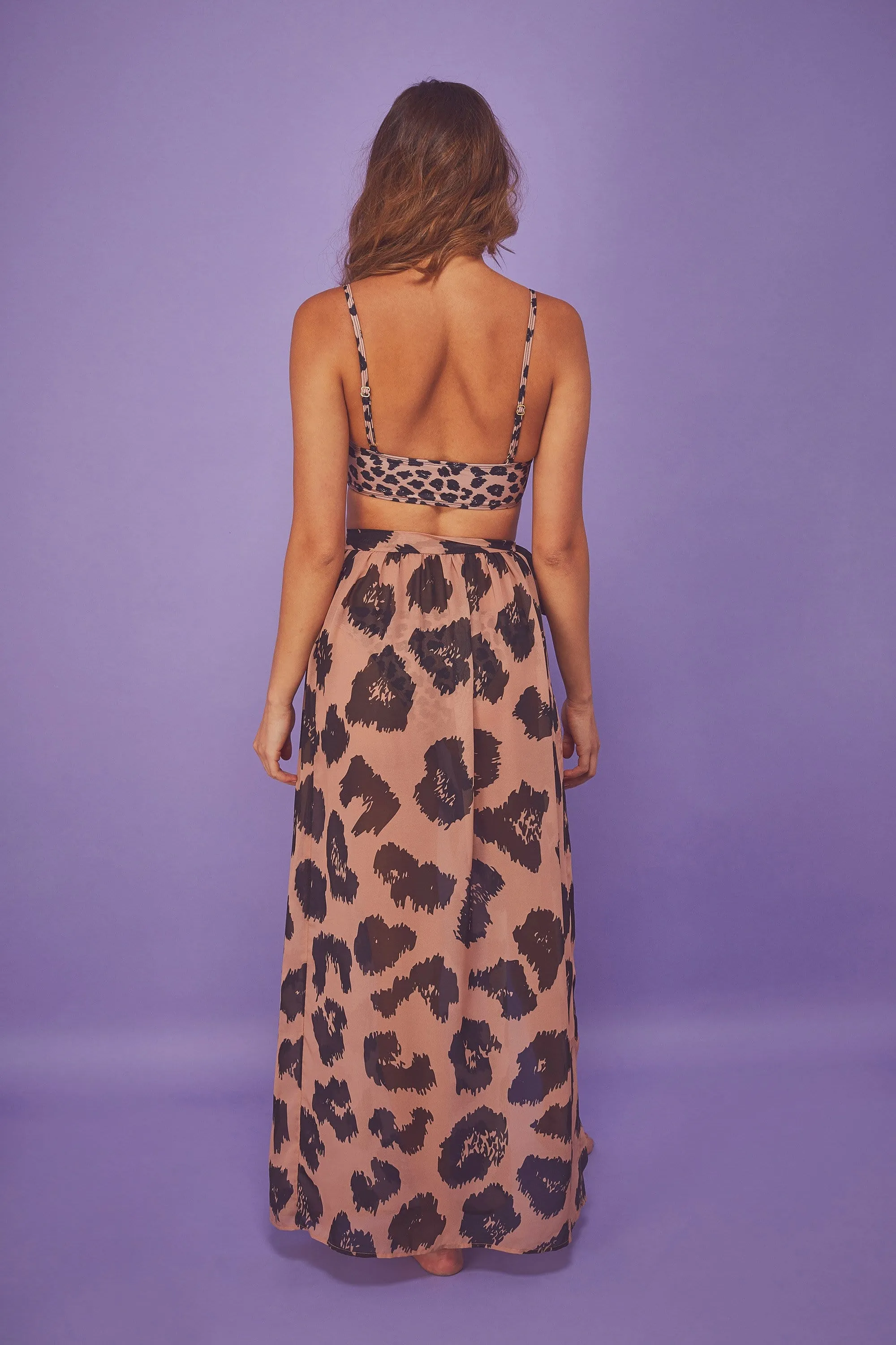 Leopard Wrap Beach Skirt