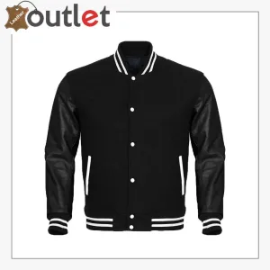 Letterman Sheep Nappa Leather Sleeves Varsity Jacket