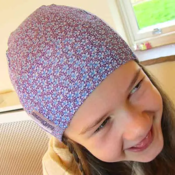 Liberty Girl Isla Chemo Hat Mauve - Blue Flower