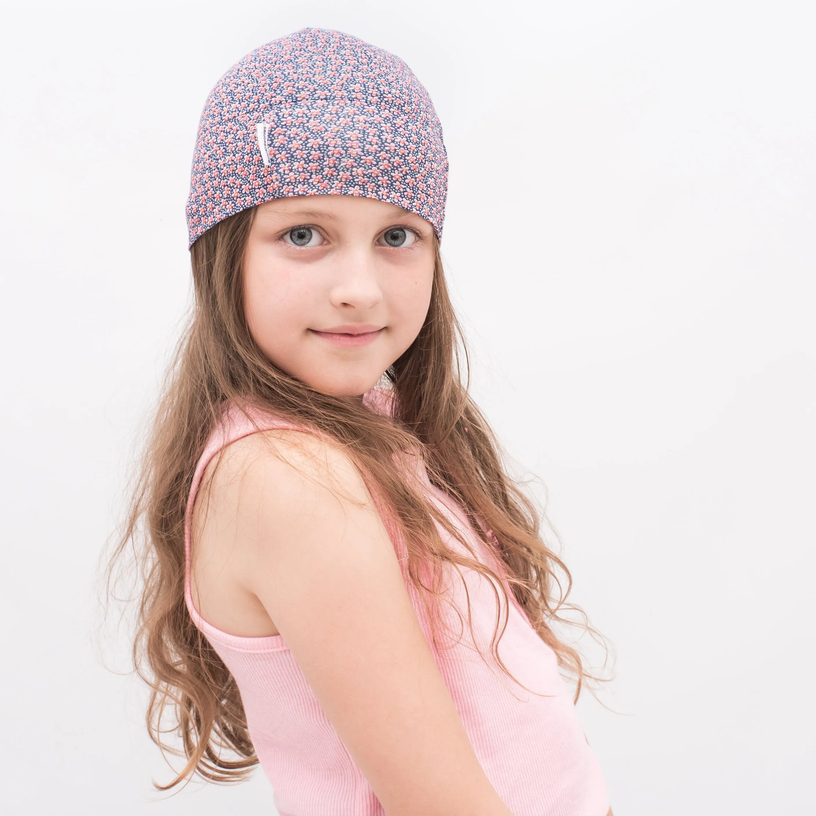 Liberty Girl Isla Hair Loss Navy - Red Flower
