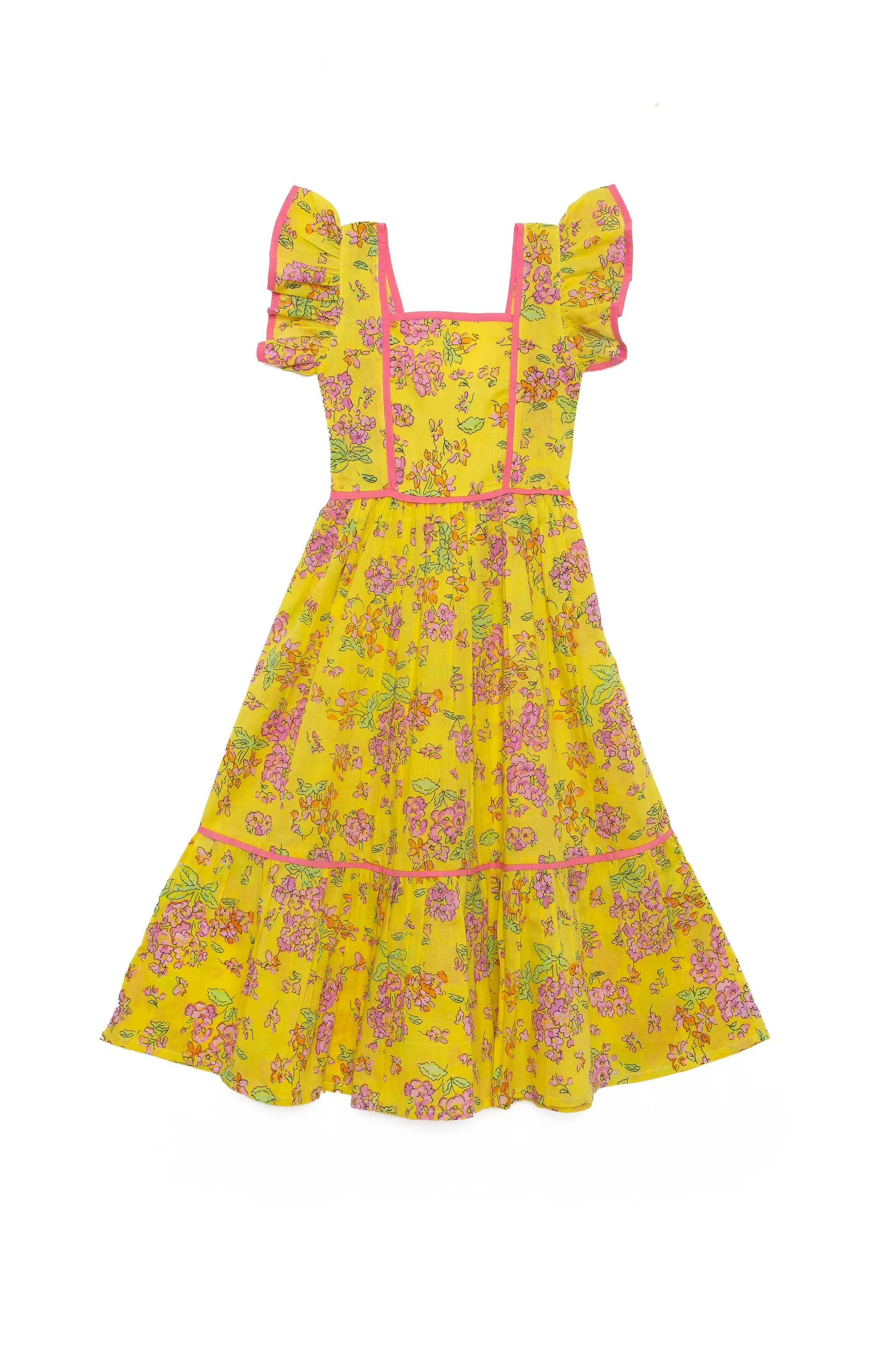 Lilas Dress Santorini Flowers