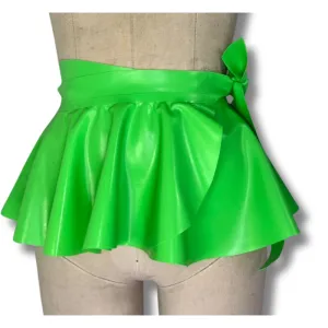 Lime Green Wrap Mini Skirt SAMPLE SALE