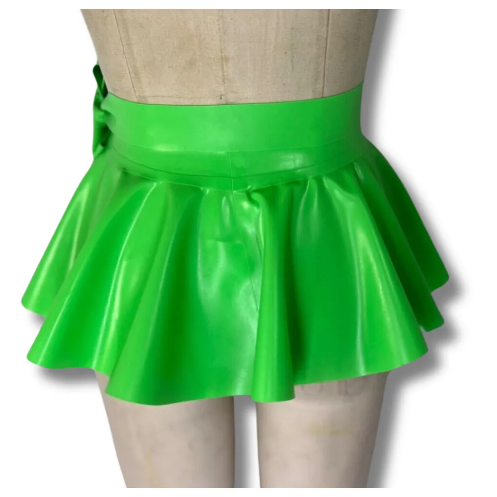 Lime Green Wrap Mini Skirt SAMPLE SALE