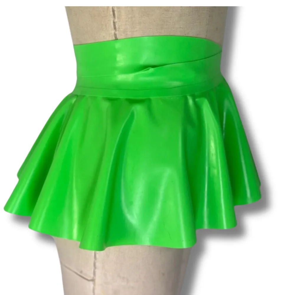 Lime Green Wrap Mini Skirt SAMPLE SALE