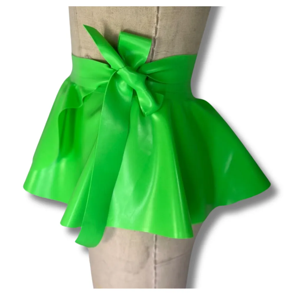 Lime Green Wrap Mini Skirt SAMPLE SALE