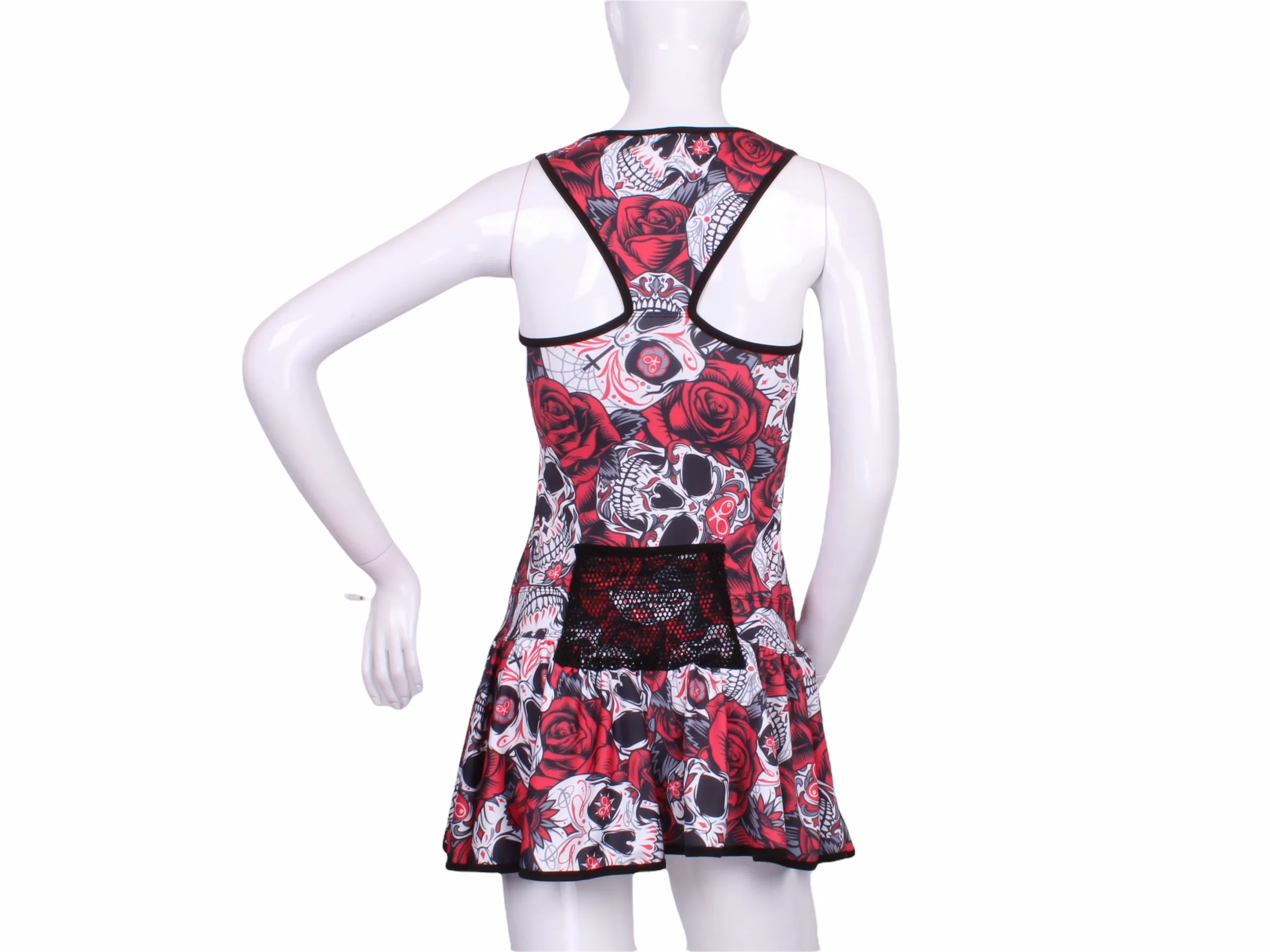 Limited Skull   Roses Sandra Dee Tennis Dress